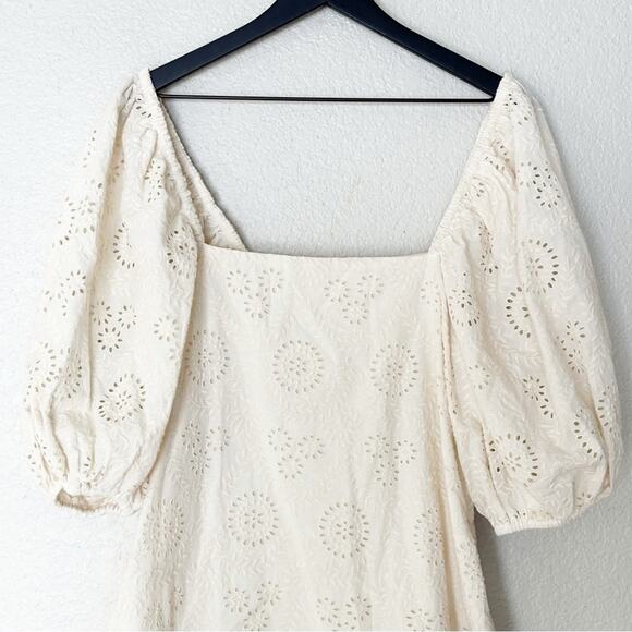 Jen's Pirate Booty Mini Dress Womens Ashbury Swirl Square Neck Cotton Eyelet S - Picture 2 of 11